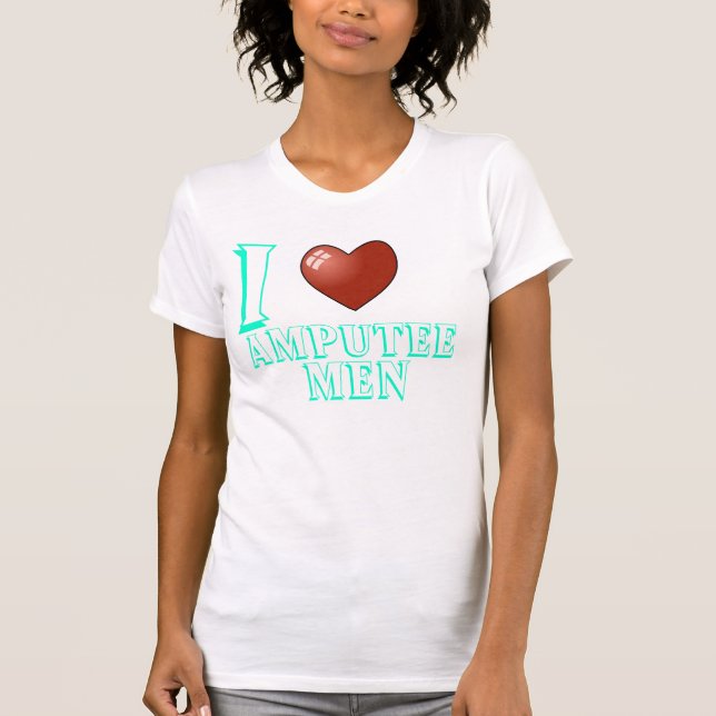 Camiseta Eu amo homens do amputado (Frente)