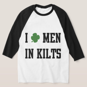 Camiseta Eu amo homens nos Kilts
