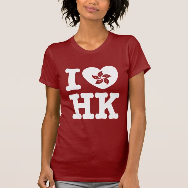 Camiseta Eu Amo Hong Kong (Frente)
