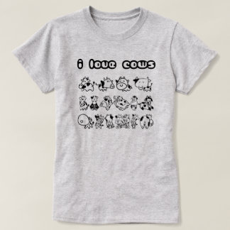 Camiseta Eu amo Hoodies das vacas