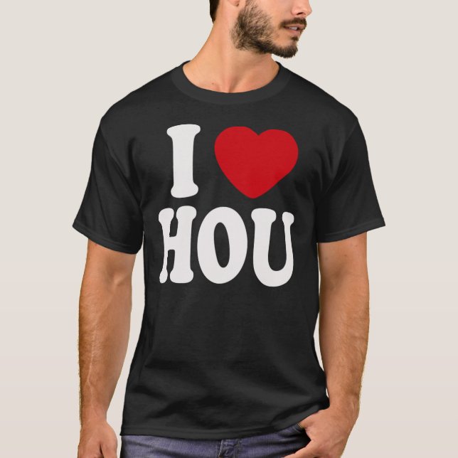 Camiseta Eu amo HOU (Frente)