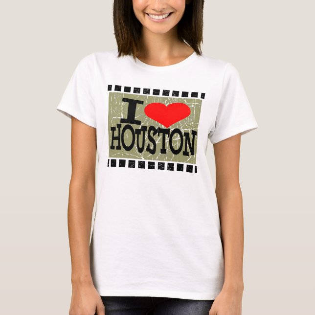 Camiseta Eu amo Houston (Frente)