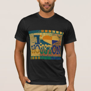 Camiseta Eu amo Houston e pop art
