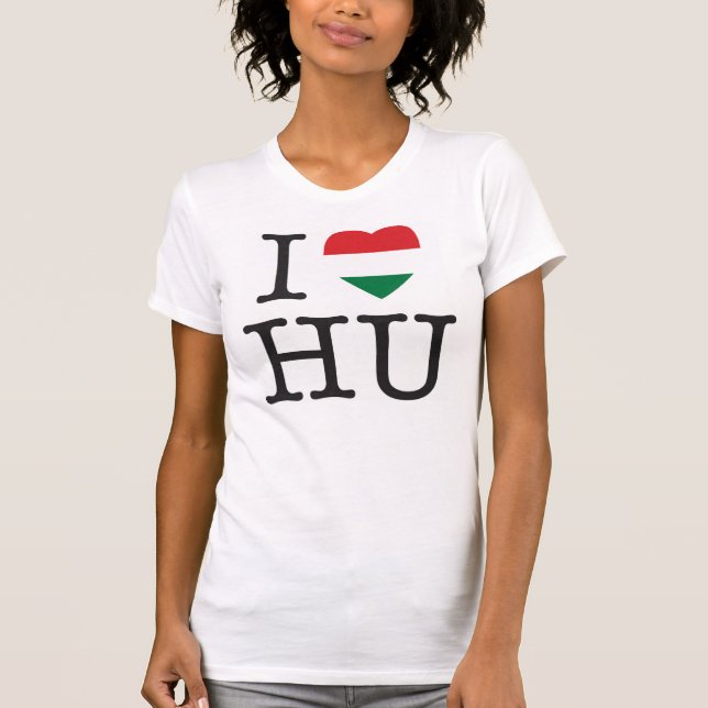 Camiseta Eu Amo Hungria (Frente)