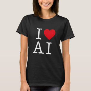 Camiseta Eu Amo IA Para IA E Inteligência Artificial