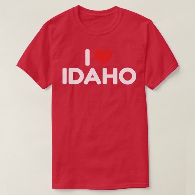 Camiseta Eu Amo Idaho 2 (Frente do Design)