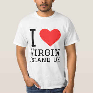 Camiseta Eu amo Ilhas Virgens Britânicas