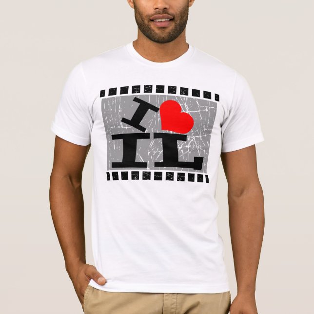 Camiseta Eu amo Illinois (Frente)
