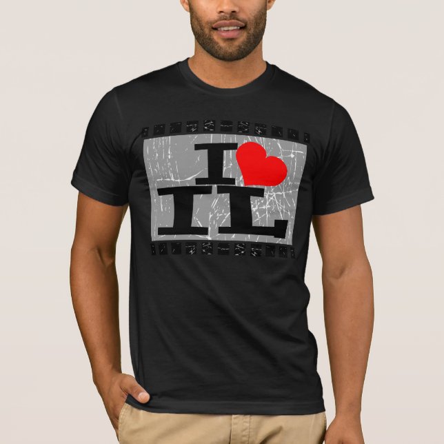 Camiseta Eu amo Illinois (Frente)