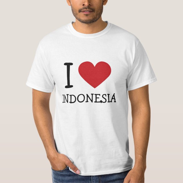 Camiseta Eu amo Indonésia (Frente)