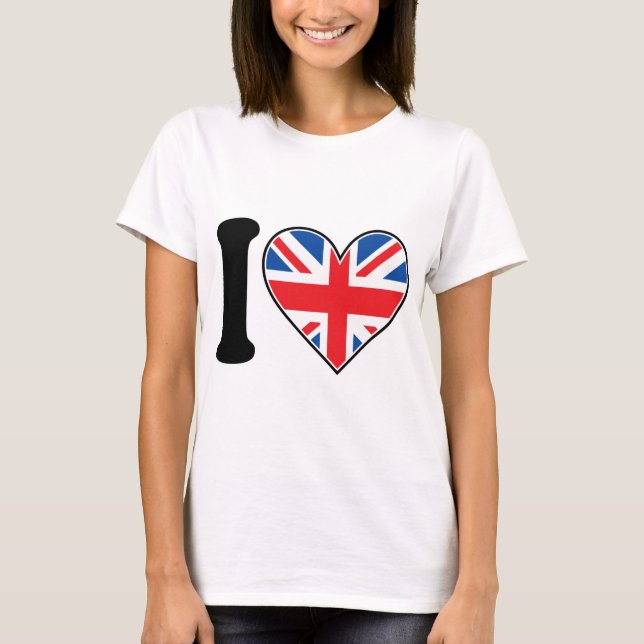 Camiseta Eu amo Inglaterra (Frente)