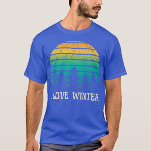 Camiseta Eu Amo Inverno Colorido Lá Fora Neve Neve