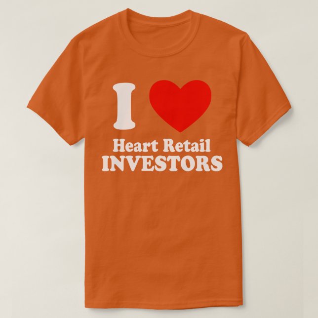 Camiseta Eu Amo Investidores Cardíacos De Varejo 1 (Frente do Design)