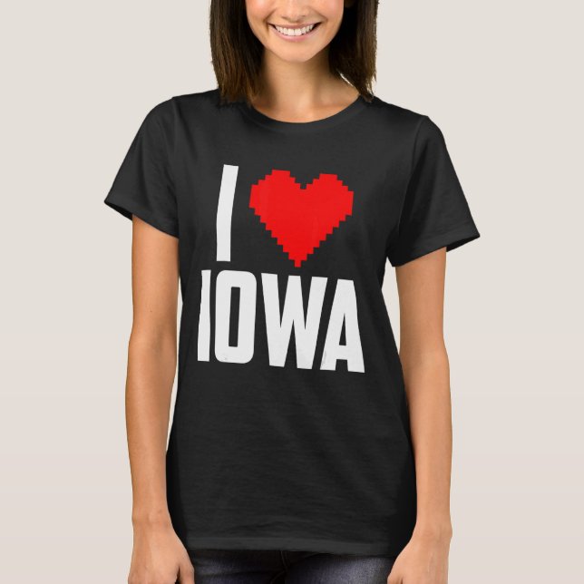 Camiseta Eu amo Iowa (Frente)