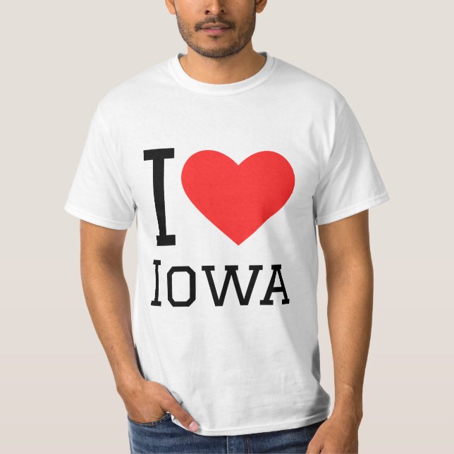 Camiseta Eu amo Iowa (Frente)