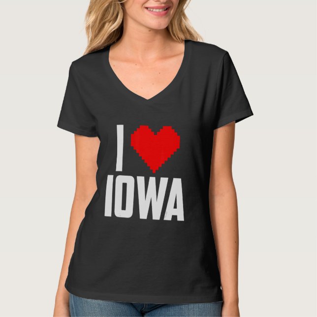 Camiseta Eu amo Iowa (Frente)