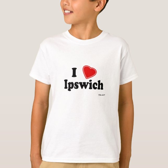 Camiseta Eu amo Ipswich (Frente)