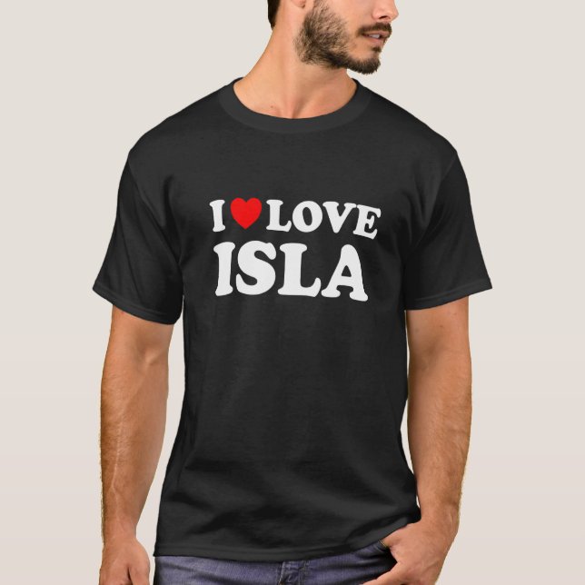 Camiseta Eu Amo Isla I Heart Isla (Frente)