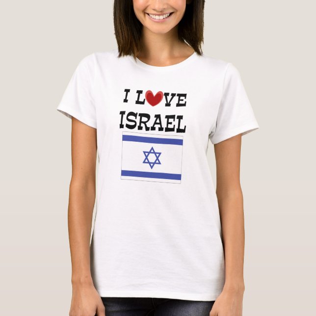 Camiseta Eu amo Israel (Frente)