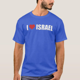 Camiseta Eu amo Israel, eu coração Israel