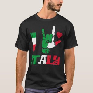 Camiseta Eu Amo Itália Sinal de Amor Presente 3
