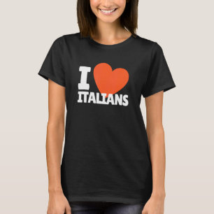 Camiseta Eu amo italianos cardíacos italianos