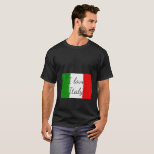 Camiseta Eu amo Italy.Flag de Italia