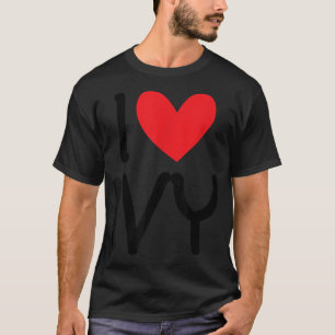 Camiseta Eu Amo Ivy Name Personalizado Menina Amiga BFF