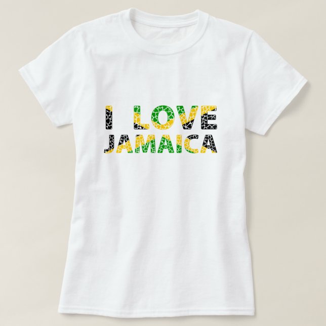 CAMISETA EU AMO JAMAICA (Frente do Design)