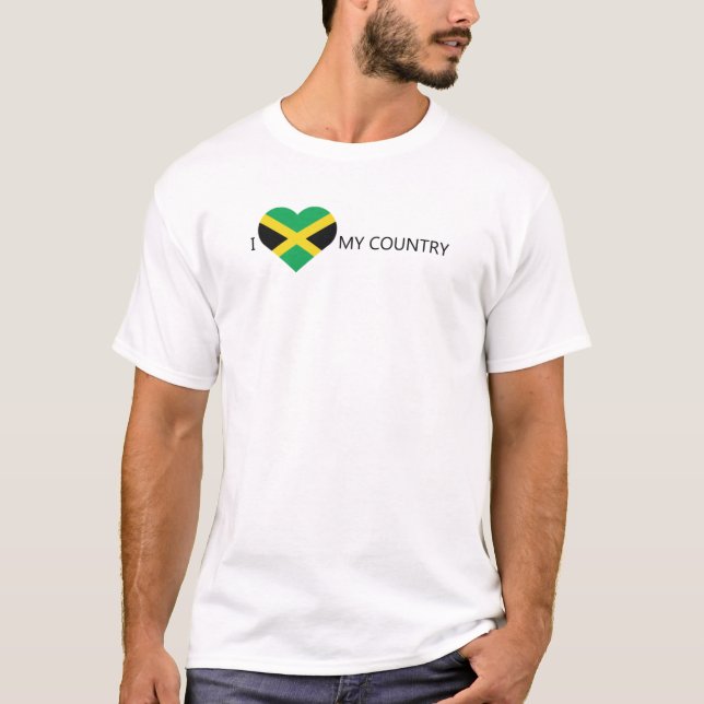 Camiseta Eu amo Jamaica (Frente)