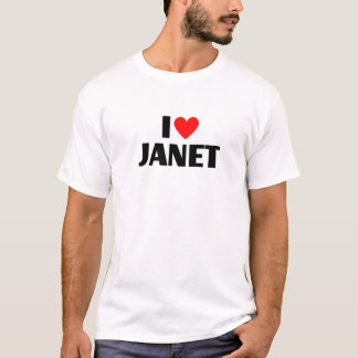 Camiseta Eu Amo Janet - Eu Coração Janet