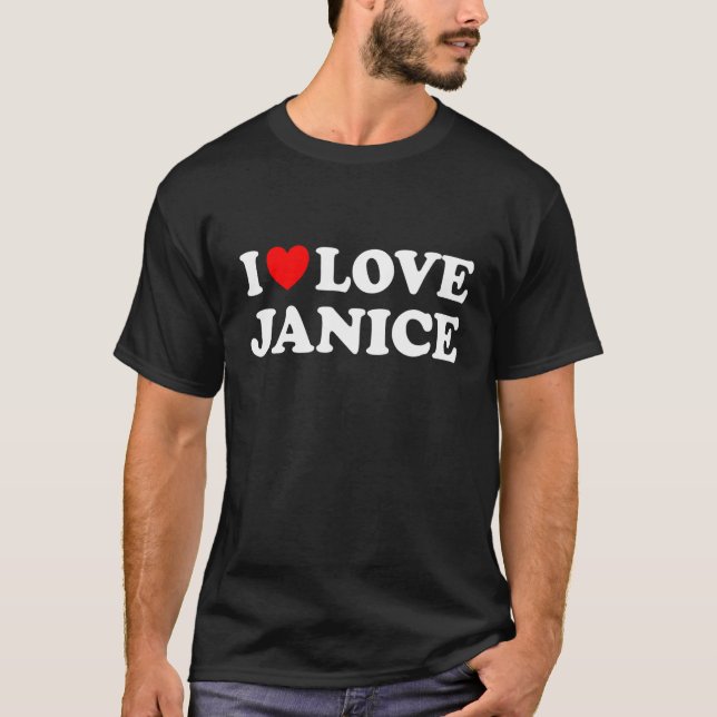 Camiseta Eu Amo Janice I Heart Janice (Frente)