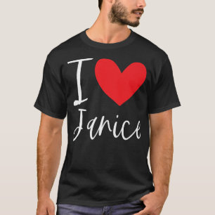 Camiseta Eu Amo Janice Nome Menina Personalizada Mulher BFF