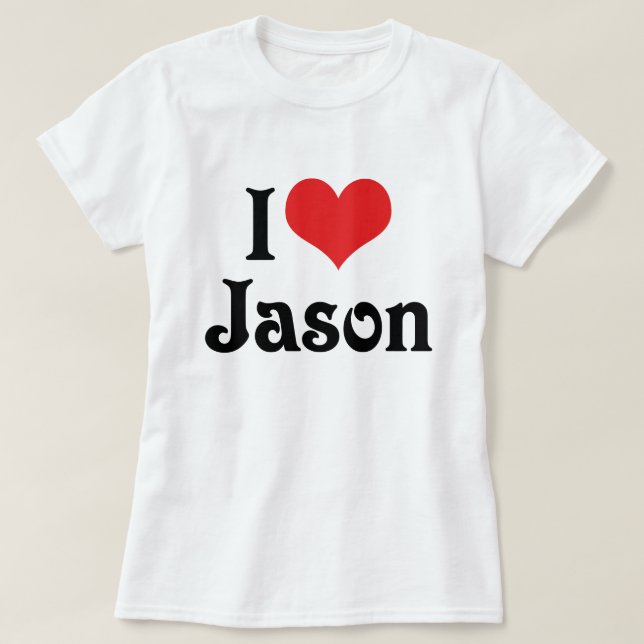 Camiseta Eu Amo Jason (Frente do Design)