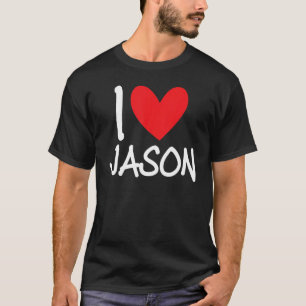 Camiseta Eu Amo Jason Name Personalizado Men Cara Amigo BFF