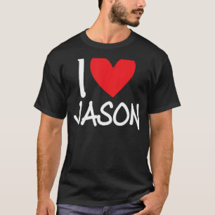 Camiseta Eu Amo Jason Name Personalizado Men Cara Amigo BFF