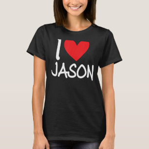 Camiseta Eu Amo Jason Name Personalizado Men Cara Amigo BFF