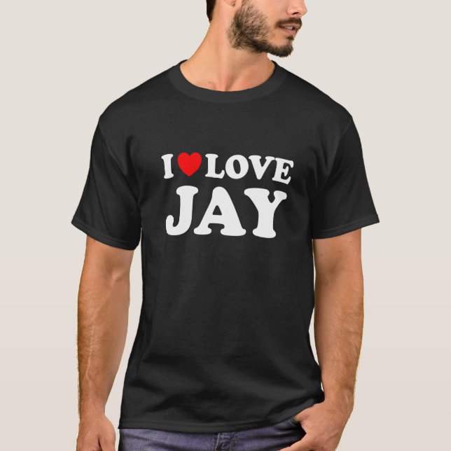 Camiseta Eu Amo Jay I Heart Jay (Frente)