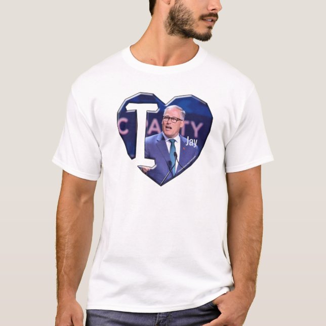 Camiseta Eu amo Jay Inslee - (Frente)
