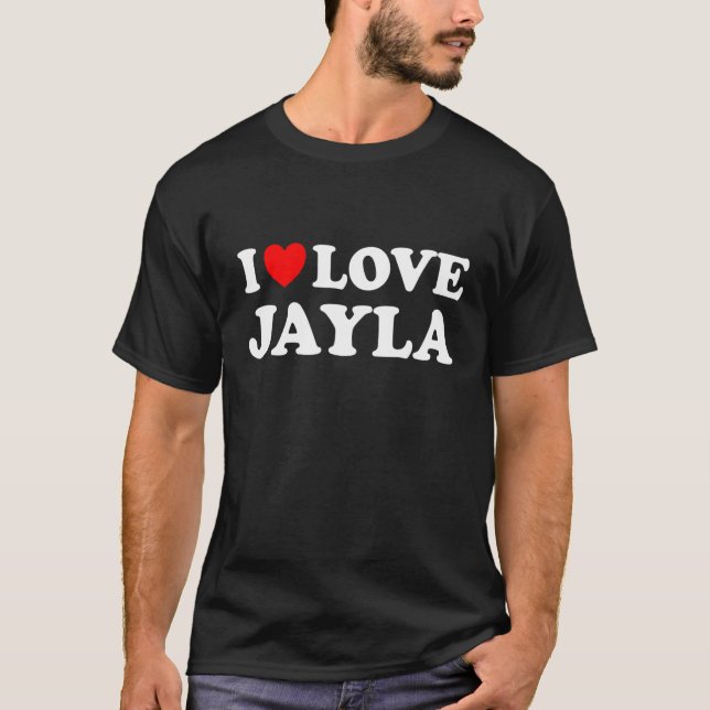 Camiseta Eu Amo Jayla Eu Corto Jayla (Frente)