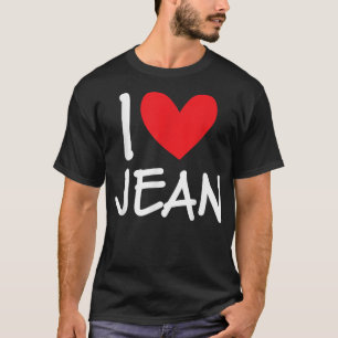 Camiseta Eu Amo Jean Name Personalised Men Cara BFF Amigo H