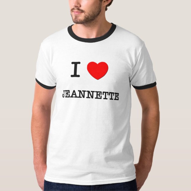 Camiseta Eu amo Jeannette (Frente)