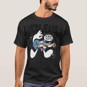 Camiseta Eu Amo Jeans Artes Retroativas Música Mãe Rock Ban