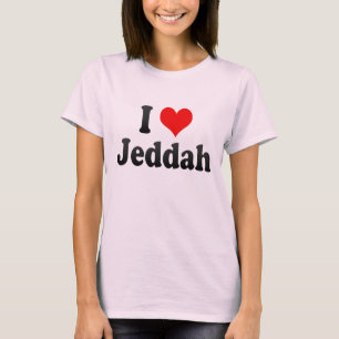 Camiseta Eu amo Jeddah, Arábia Saudita