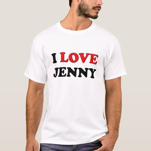 Camiseta Eu amo Jenny (Frente)