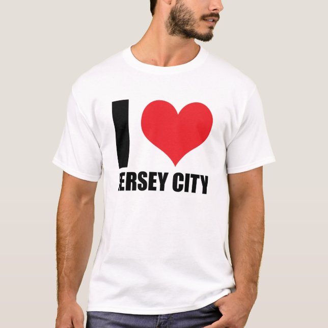Camiseta Eu amo Jersey City (Frente)