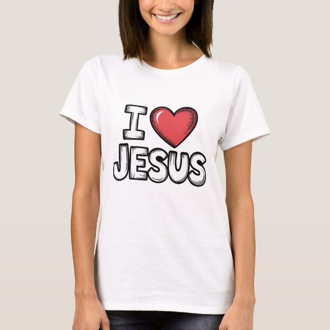 Camiseta Eu amo Jesus (Frente)