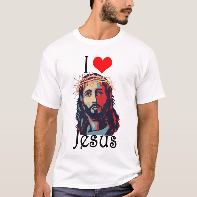 Camiseta Eu amo Jesus (Frente)