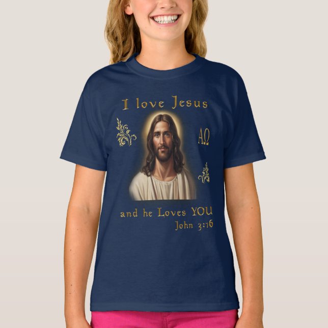 Camiseta Eu amo Jesus (Frente)