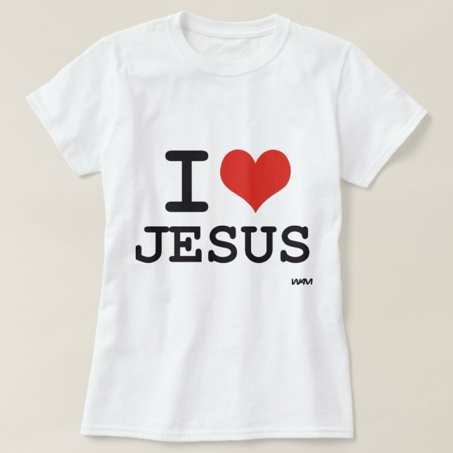 Camiseta Eu amo Jesus (Frente do Design)